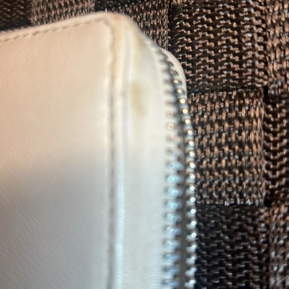 COACH CREAM PEWTER LONG WALLET PREOWNED